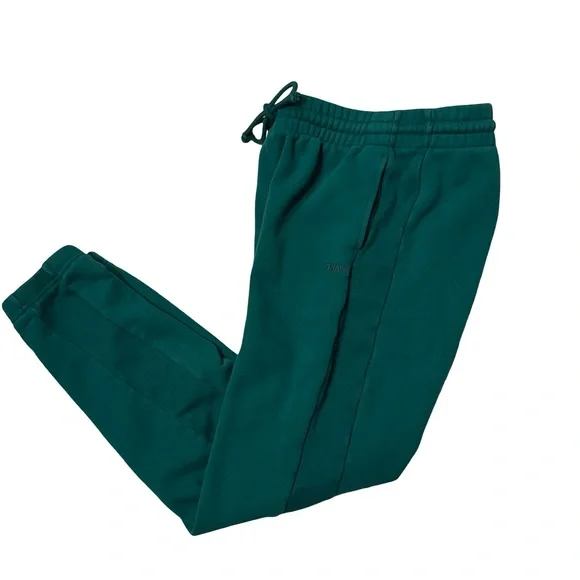 Aritzia TNA Cozy Fleece Boyfriend Fit Sweatpant in Kelp Green, Sz S - Picture 13 of 16